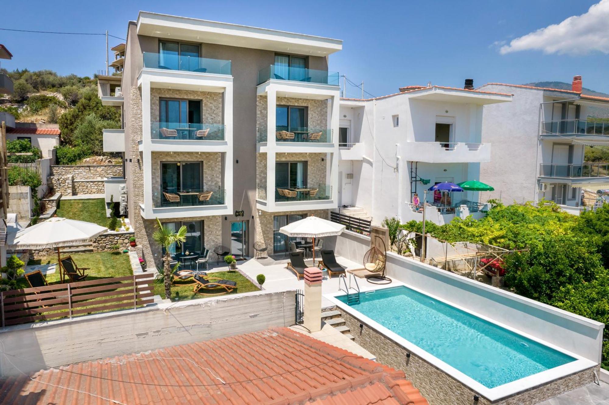 Apartamento Aigli Skala Maries Deluxe Skála Marión Exterior foto